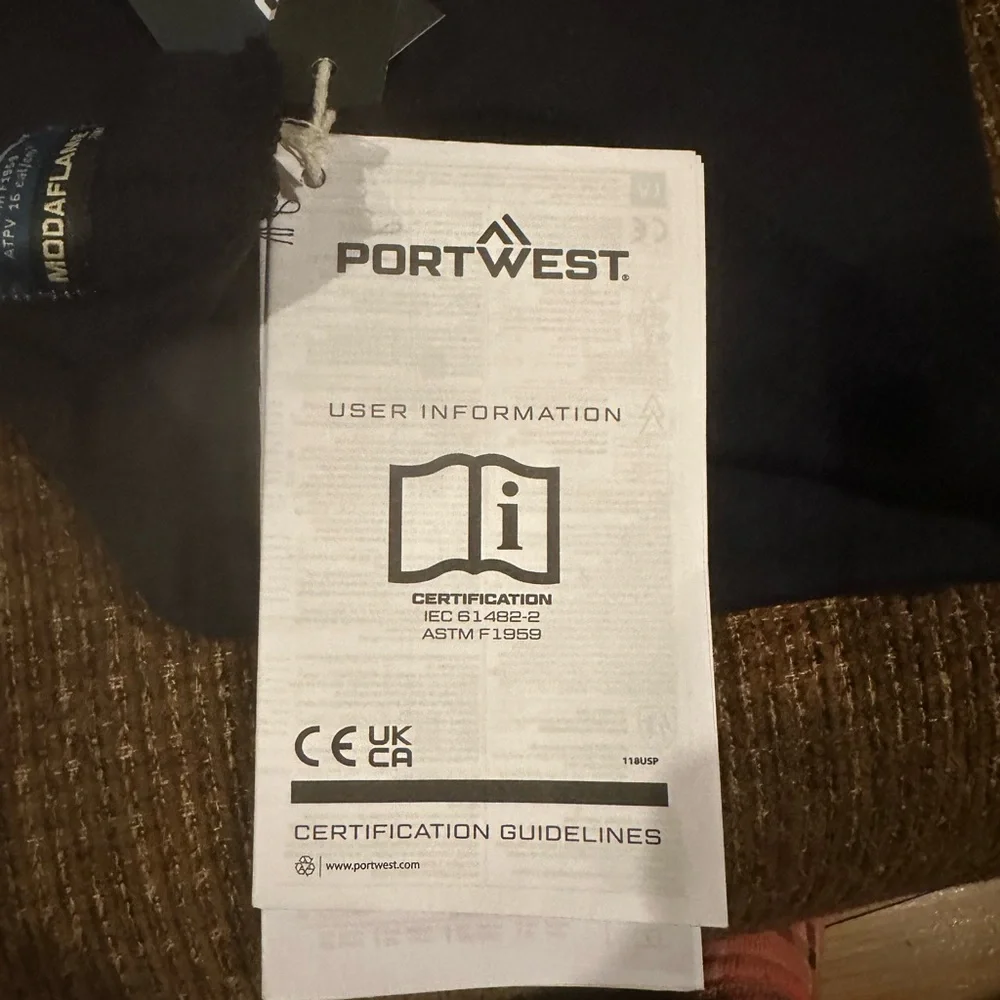 PORT WEST FR Antistatic Balaclava FR09 Flame Resistant & Breathable Gear